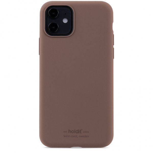 holdit iPhone 11 Silikonisuojakuori Tummanruskea