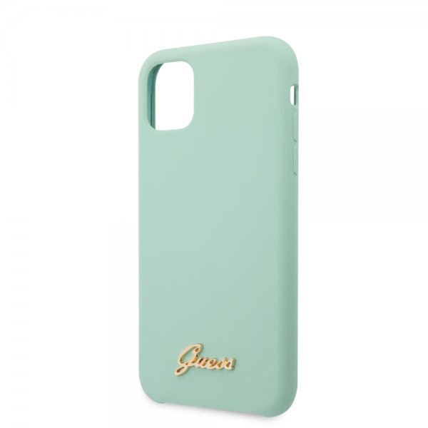Guess iPhone 11 -silikonikuori, vintage-vihreä