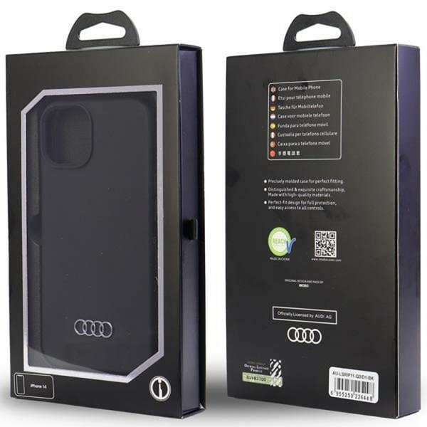 Audi iPhone 11 -silikonikuori, musta