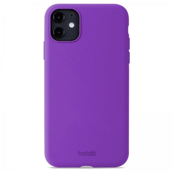 holdit iPhone 11 Silikonisuojakuori Bright Purple