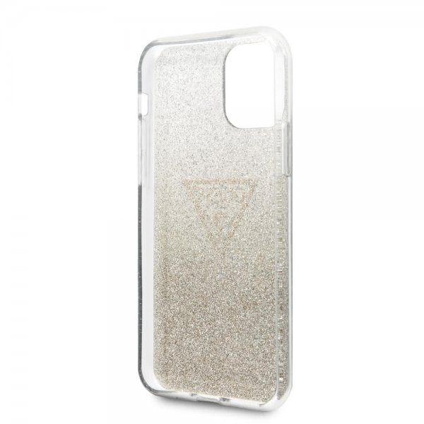 Guess iPhone 11 -suojakuori Solid Glitter Cover, kulta