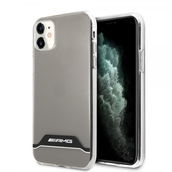 AMG iPhone 11 -kuoret, vaakaraita, läpinäkyvä, musta