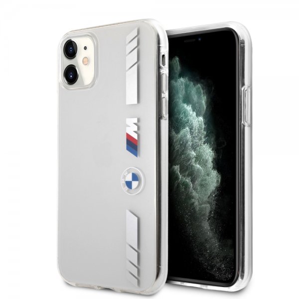 BMW iPhone 11 Kuoret Stripes Silver Transparent
