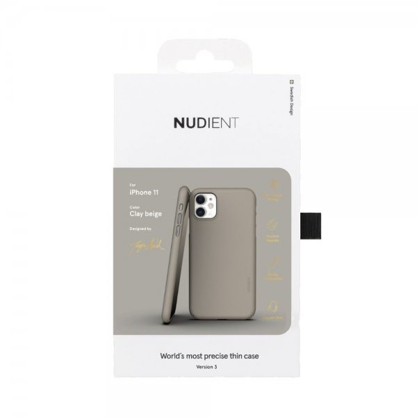 Nudient iPhone 11 -suojakuori Thin Case V3 Clay Beige