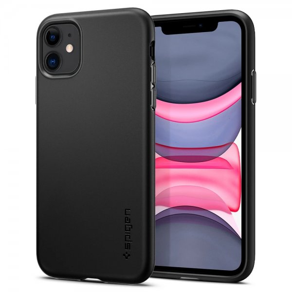 Spigen iPhone 11 -suojakuori Thin Fit Pro, musta