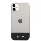 BMW iPhone 11 -suojakuori, kolmivärinen raita, läpinäkyvä