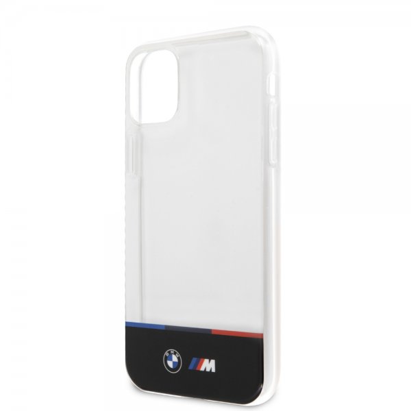 BMW iPhone 11 -suojakuori, kolmivärinen raita, läpinäkyvä
