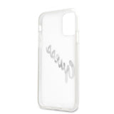 Guess iPhone 11 -suojakuori Vintage Script Silver Klar
