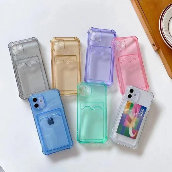 iPhone 11 Suojakuori Korttipidike Iskunkestävä Harmaa