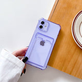 iPhone 11 Suojakuori Korttipidike Iskunkestävä Violetti