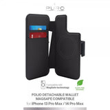 Puro iPhone 12/13/14/15 Pro Max/iPhone 14/15 Plus MagSafe Folio -suojakotelo, musta