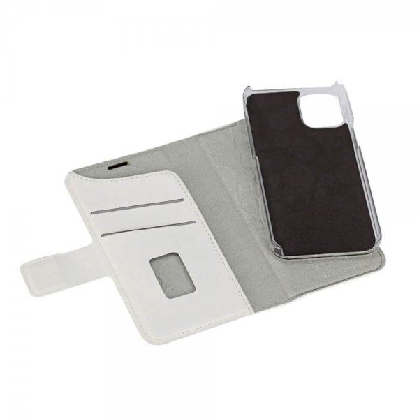 Onsala iPhone 12 Mini Suojakotelo Fashion Edition Irrotettava Kuori Saffiano Valkoinen