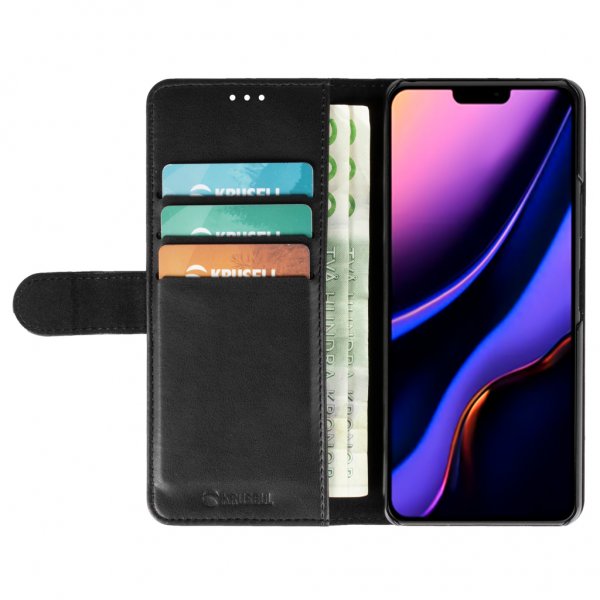 Krusell iPhone 12/iPhone 12 Pro Kotelo PhoneWallet Musta