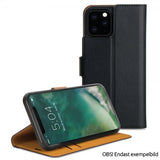Xqisit iPhone 12 Mini -lompakkokotelo, Slim Wallet Selection, musta