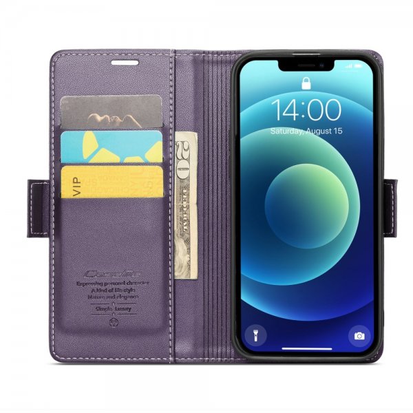 CaseMe iPhone 12/iPhone 12 Pro Kotelo 023 Series Violetti