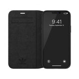 Adidas iPhone 12/iPhone 12 Pro Kotelo Booklet Case Basic Musta