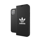 Adidas iPhone 12/iPhone 12 Pro Kotelo Booklet Case Basic Musta