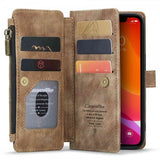 CaseMe iPhone 12/iPhone 12 Pro -kotelo C30-sarja, ruskea