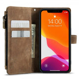 CaseMe iPhone 12/iPhone 12 Pro -kotelo C30-sarja, ruskea