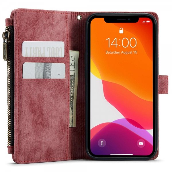 CaseMe iPhone 12/iPhone 12 Pro Kotelo C30 Series Punainen