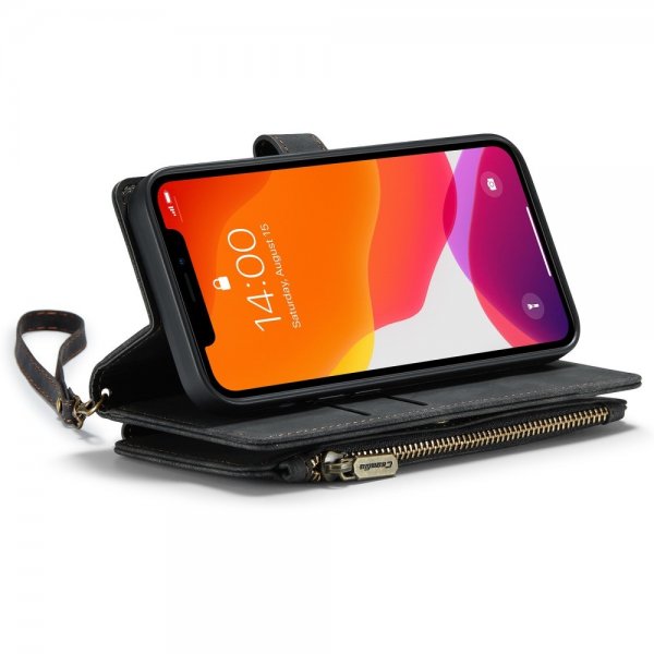 CaseMe iPhone 12/iPhone 12 Pro Kotelo C30 Sarja Musta