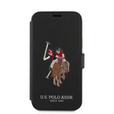 U.S. Polo iPhone 12/iPhone 12 Pro Kotelo Embroidery Musta
