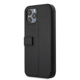 Ferrari iPhone 12/iPhone 12 Pro Kotelo Logo Perforoitu Musta
