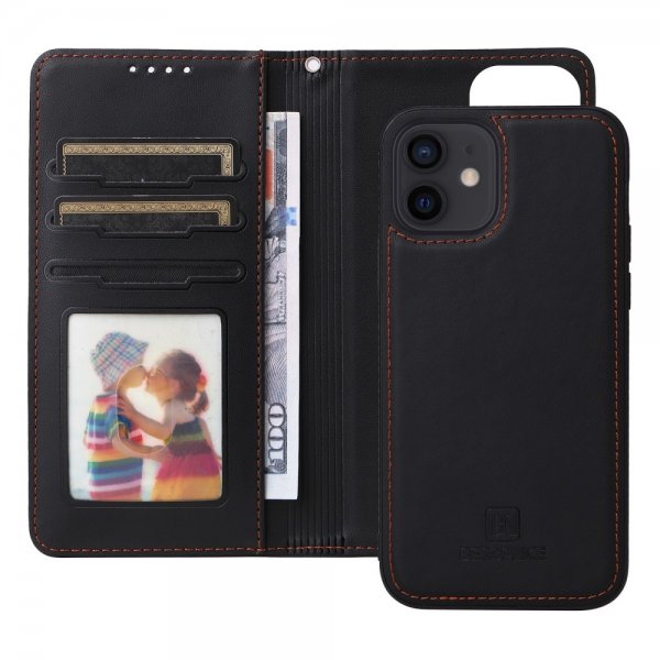 Betopnice iPhone 12/iPhone 12 Pro Kotelo irrotettavalla kuorella 005 Musta