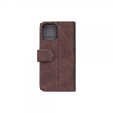 Gear iPhone 12/iPhone 12 Pro Kotelo Mobile Wallet Nubuck Ruskea