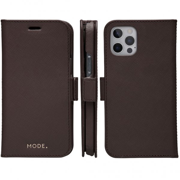 dbramante1928 iPhone 12/iPhone 12 Pro -kotelo New York Irrotettava kuori Dark Chocolate