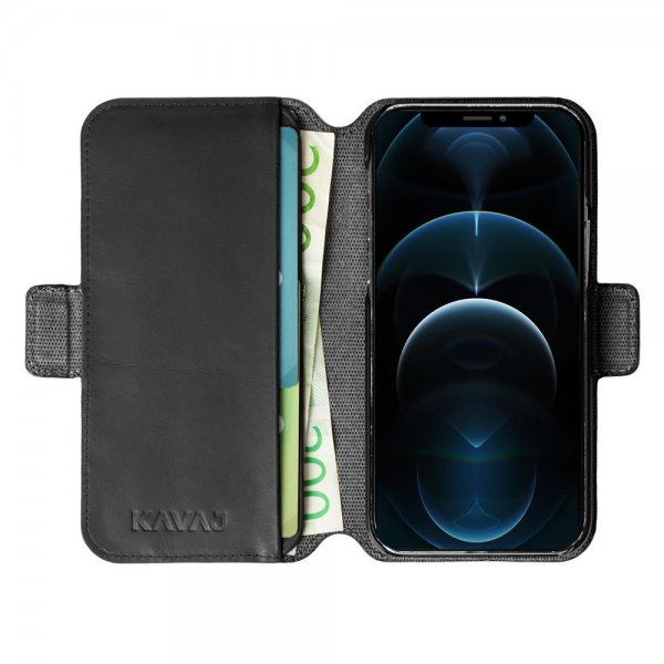 KAVAJ iPhone 12/iPhone 12 Pro -suojakuori Phoenix, musta