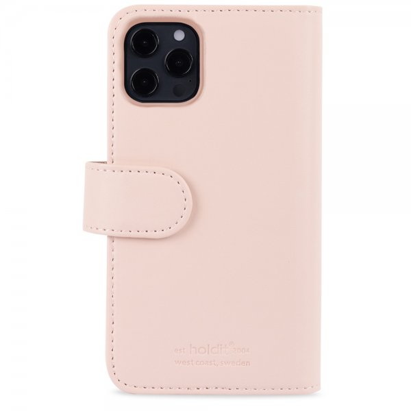 holdit iPhone 12/iPhone 12 Pro -lompakkokotelo Extended Magnet -irrotettava kuori, Blush Pink