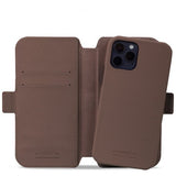 holdit iPhone 12/iPhone 12 Pro Kotelo Lompakkokotelo Magneetti Tukholma Tummanruskea