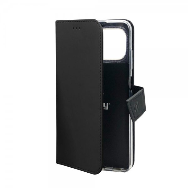 Celly iPhone 12/iPhone 12 Pro Kotelo Wally Wallet Case Musta