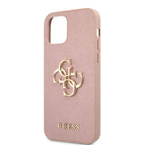 Guess iPhone 12/iPhone 12 Pro Kuori 4G Logo Saffiano Ruusu
