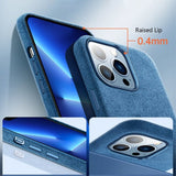 iPhone 12/iPhone 12 Pro Kuori Alcantara MagSafe Harmaa