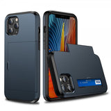 iPhone 12/iPhone 12 Pro Kuoret Card Slide Sininen