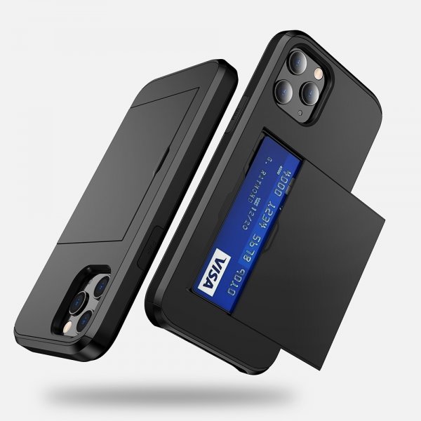 iPhone 12/iPhone 12 Pro Kuoret Card Slide Sininen