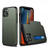 iPhone 12/iPhone 12 Pro Kuori Card Slide Vihreä