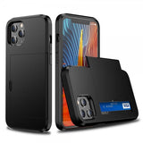 iPhone 12/iPhone 12 Pro Kuoret Card Slide Musta