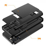 iPhone 12/iPhone 12 Pro Kuoret Card Slide Musta