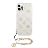 Guess iPhone 12/iPhone 12 Pro Kuori Chain Peony Kulta