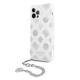 Guess iPhone 12/iPhone 12 Pro Suojakuori Chain Peony Silver
