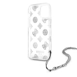 Guess iPhone 12/iPhone 12 Pro Suojakuori Chain Peony Silver