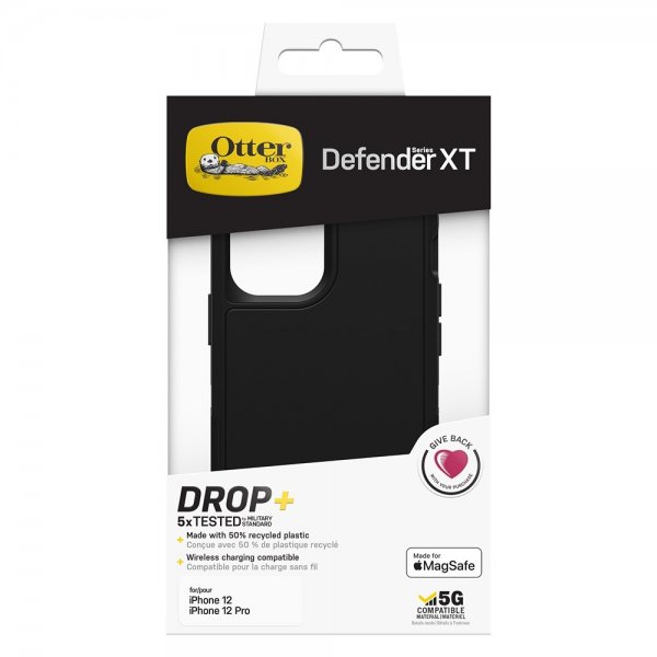 Otterbox iPhone 12/iPhone 12 Pro -kuori Defender XT MagSafe, musta