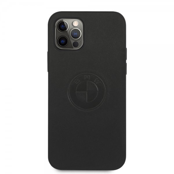 BMW iPhone 12/iPhone 12 Pro Kohokuvioitu Logo Suojakuori Musta