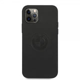 BMW iPhone 12/iPhone 12 Pro Kohokuvioitu Logo Suojakuori Musta
