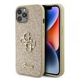 Guess iPhone 12/iPhone 12 Pro Kuori Fixed Glitter Kulta
