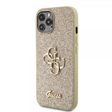 Guess iPhone 12/iPhone 12 Pro Kuori Fixed Glitter Kulta