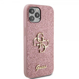 Guess iPhone 12/iPhone 12 Pro Kuori Fixed Glitter Pinkki